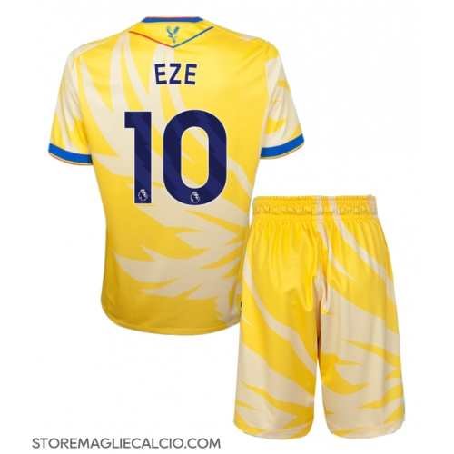 Crystal Palace Eberechi Eze #10 Maglia Gara Trasferta Repliche 2024-25 Bambino Maniche Corte Crystal Palace Eberechi Eze #10 Maglia Gara Trasferta Repliche 2024-25 Bambino Maniche Corte